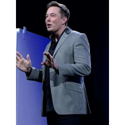 Elon Musk Gray Blazer
